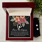 Esposa Necklace Earring Gift, Spanish Wife Gift from Husband, Para Mi Esposa, Jewelry, Regalo de Navidad Para Esposa, Cumpleaños Para Esposa