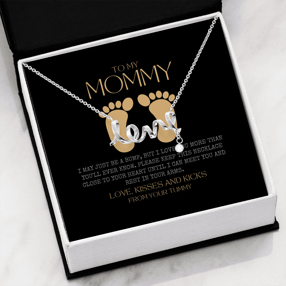 Baby shower gift | New Mommy Necklace | Pregnant Wife Gift | To My Mommy | I May Just Be A Bump But I Love You More Than You Ever Know | To mummy from bump | To Mommy to be | Pregnancy Gift for First Time Mom | New Mom in Hospital | Gift for Pregnant Wife
