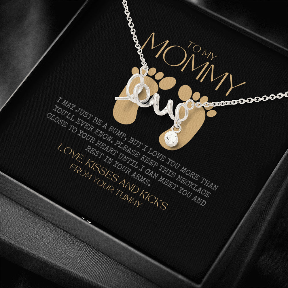 Baby shower gift | New Mommy Necklace | Pregnant Wife Gift | To My Mommy | I May Just Be A Bump But I Love You More Than You Ever Know | To mummy from bump | To Mommy to be | Pregnancy Gift for First Time Mom | New Mom in Hospital | Gift for Pregnant Wife