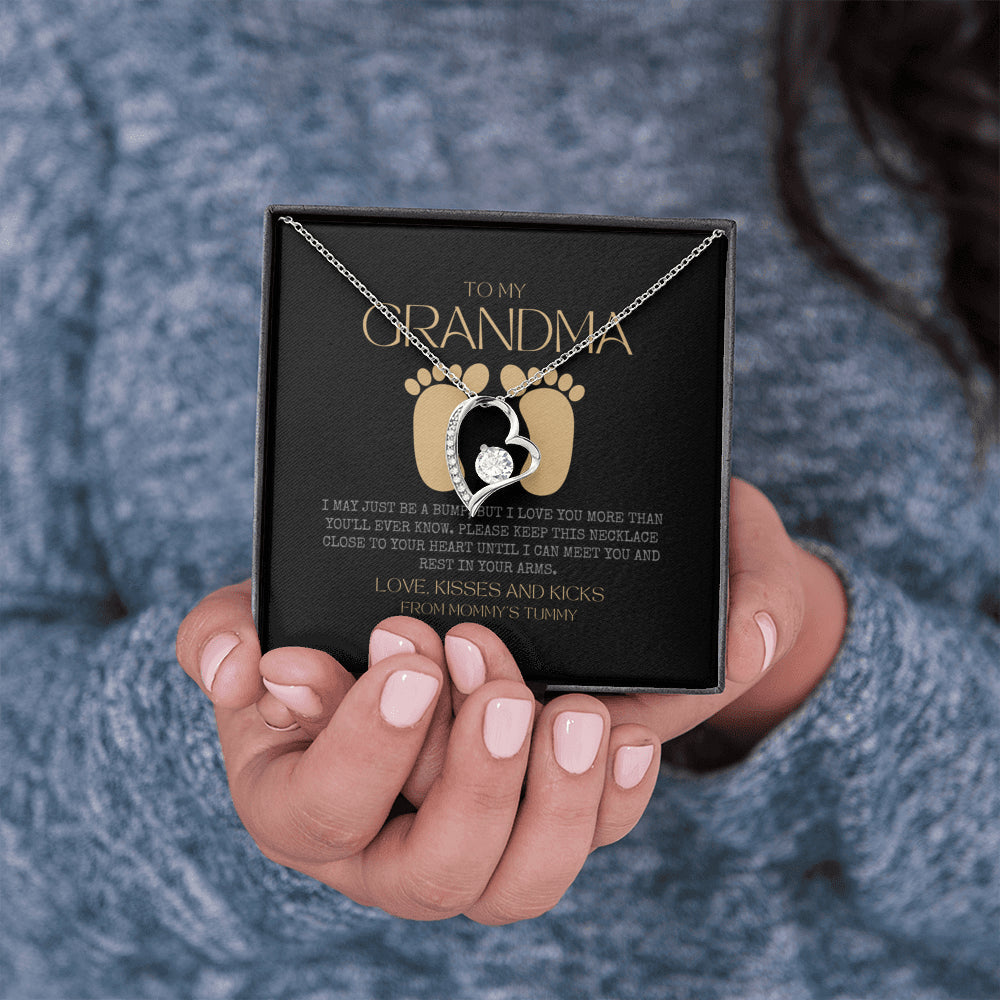 New Grandma Gift | Mom to Grandma Necklace | Pregnancy Announcement Grandparent | Gifts for Grandma | First Time Grandma Gifts | Mothers Day Gift | New Grandma Necklace | I May Just Be A Bump But I Love You More Than You Ever Know | Baby shower gift