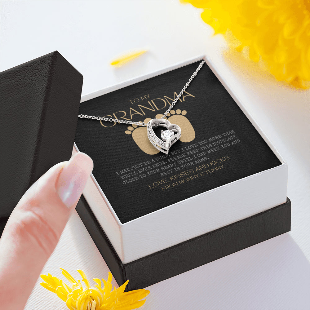 New Grandma Gift | Mom to Grandma Necklace | Pregnancy Announcement Grandparent | Gifts for Grandma | First Time Grandma Gifts | Mothers Day Gift | New Grandma Necklace | I May Just Be A Bump But I Love You More Than You Ever Know | Baby shower gift