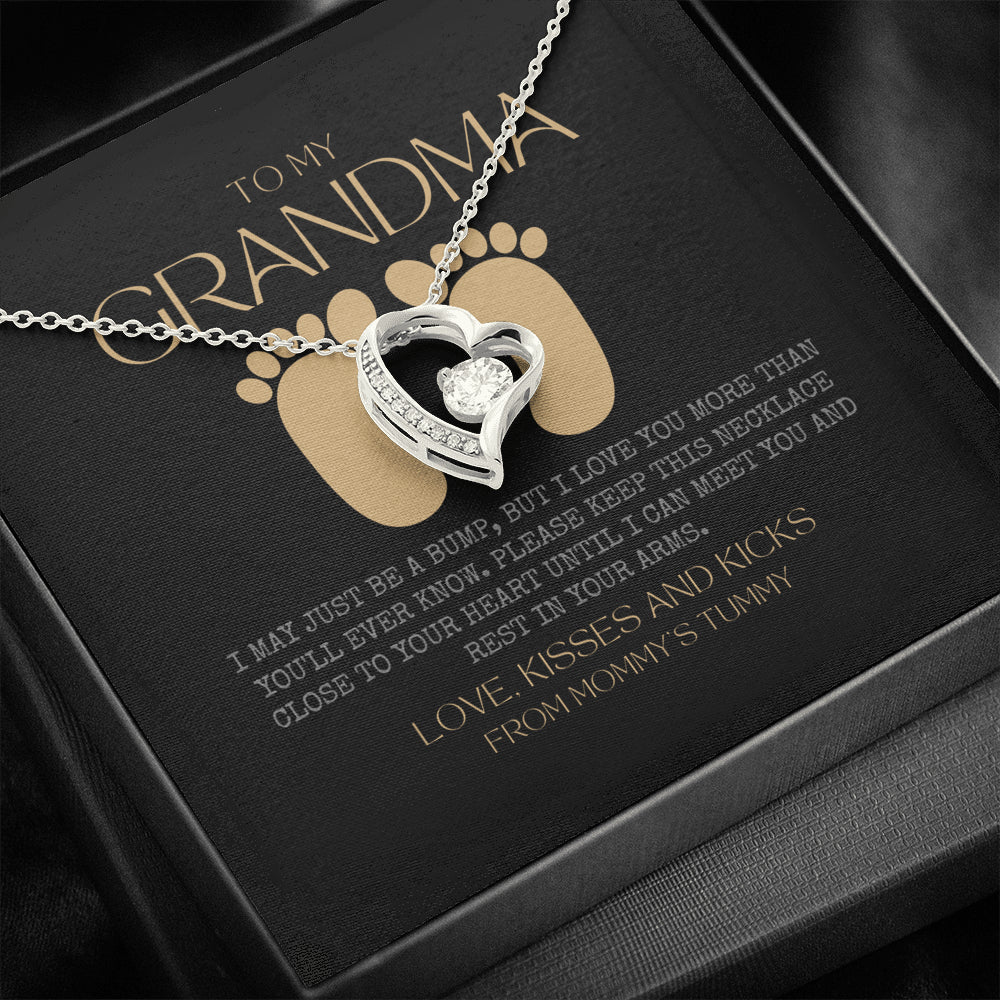 New Grandma Gift | Mom to Grandma Necklace | Pregnancy Announcement Grandparent | Gifts for Grandma | First Time Grandma Gifts | Mothers Day Gift | New Grandma Necklace | I May Just Be A Bump But I Love You More Than You Ever Know | Baby shower gift