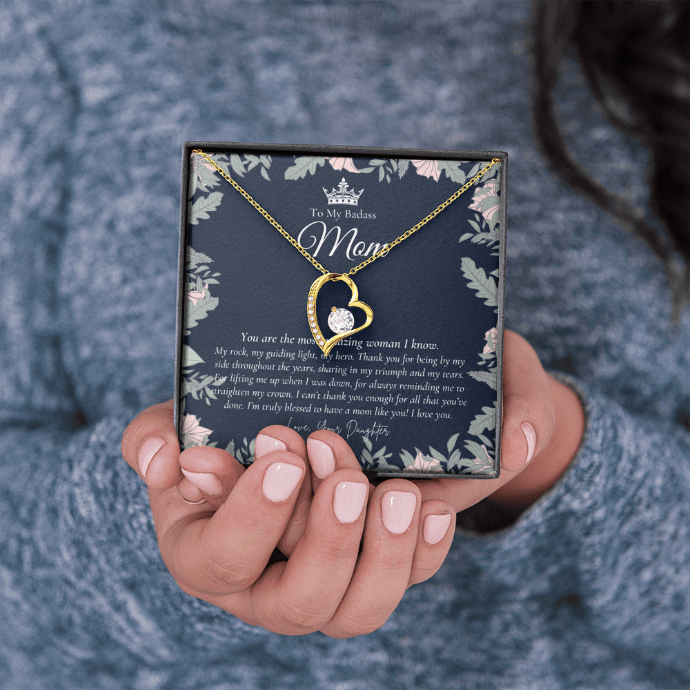 To My Badass Mom Necklace | Badass Mom Gift | Birthday Gift | Gift from Daughter on Wedding Day Mother’s Day Gift | Badass Mom | Love You Mom | Personalized Mothers Necklace | Gift for Mom