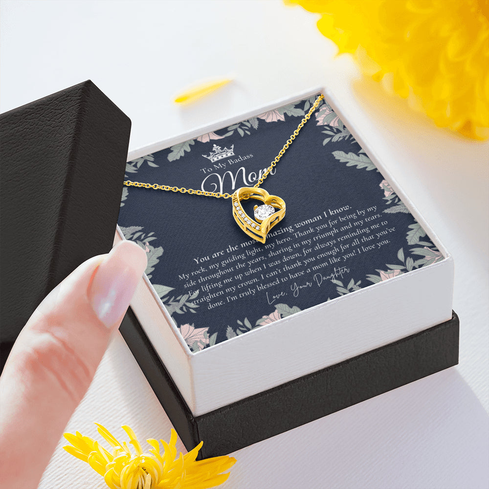 To My Badass Mom Necklace | Badass Mom Gift | Birthday Gift | Gift from Daughter on Wedding Day Mother’s Day Gift | Badass Mom | Love You Mom | Personalized Mothers Necklace | Gift for Mom
