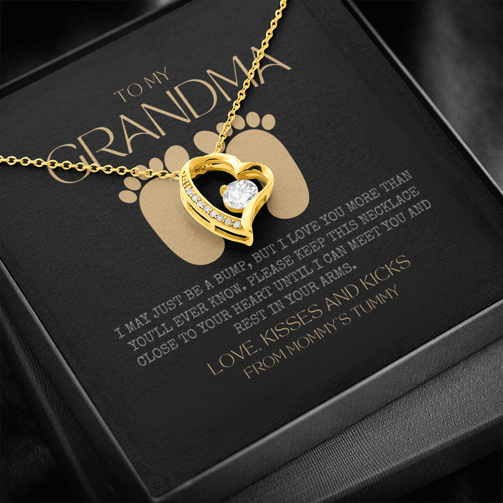 New Grandma Gift | Mom to Grandma Necklace | Pregnancy Announcement Grandparent | Gifts for Grandma | First Time Grandma Gifts | Mothers Day Gift | New Grandma Necklace | I May Just Be A Bump But I Love You More Than You Ever Know | Baby shower gift