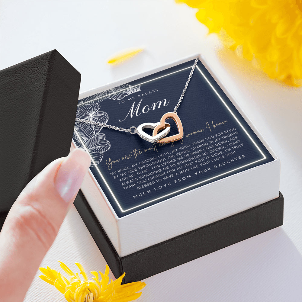 Badass Mom Gift | To My Badass Mom Necklace | Mother’s Day Gift | Daughter to Mom Gift | Gift from Daughter to Mom on Wedding Day | Mom gift