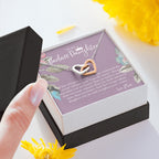 Daughter Gift from Mom, Heart Necklace Daughter Gift, Interlocking Necklace to Daughter, Daughter Graduation, Birthday Gift, Necklace