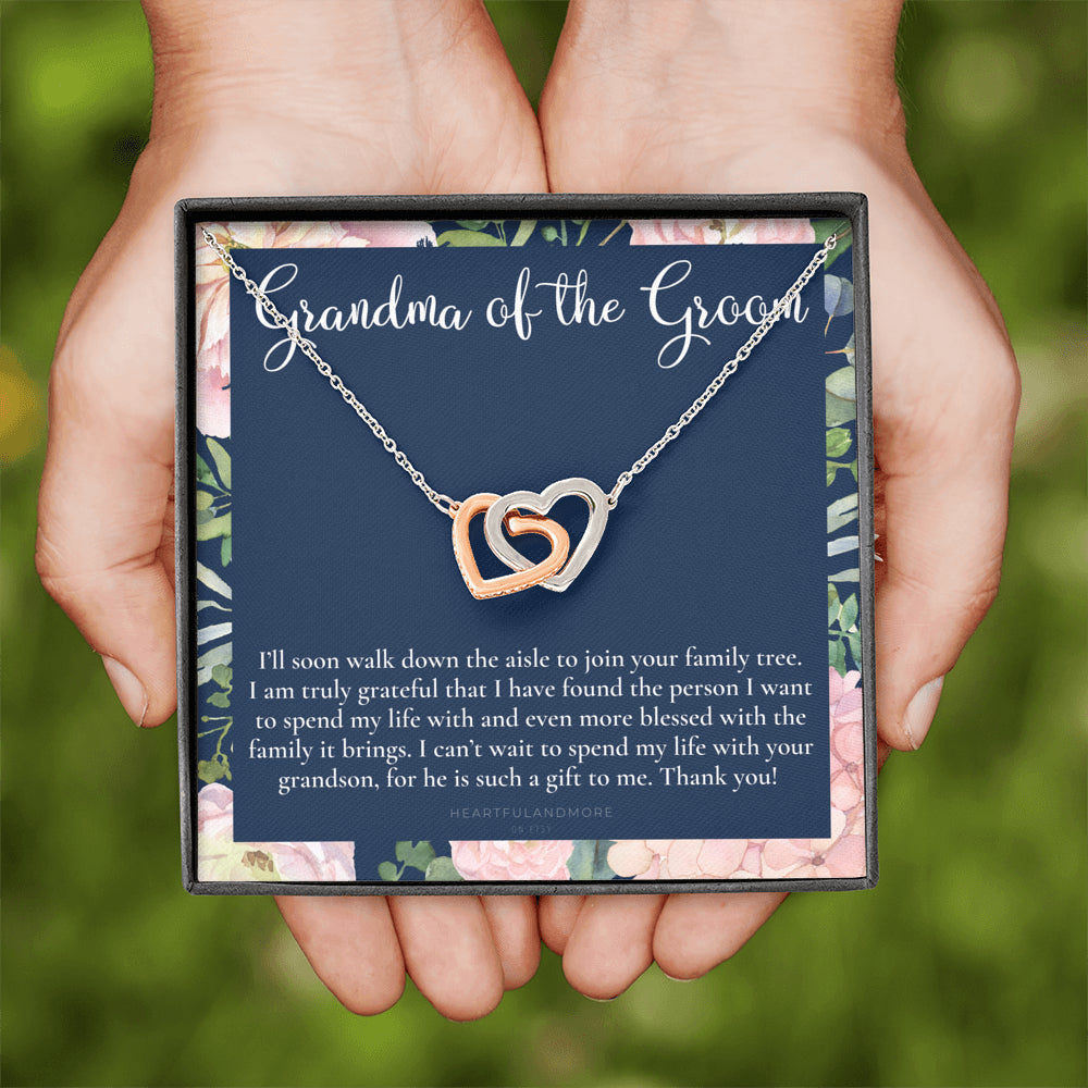 Grandmother of the Groom Gift Necklace, Grandma Wedding Gift, Nana, Bridal Shower, Rehearsal Dinner, Thank You Gift