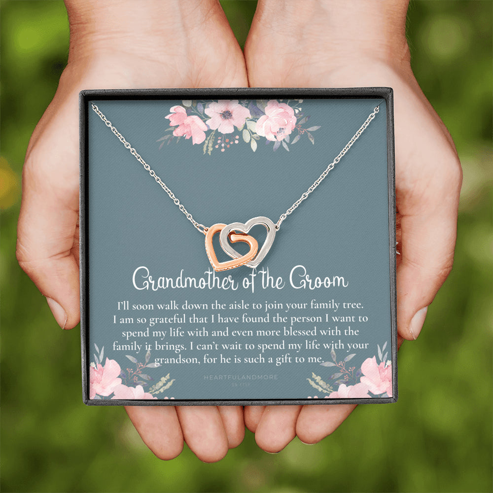 Grandmother of the Groom Gift Necklace, Grandma Wedding Gift, Nana, Bridal Shower, Rehearsal Dinner, Thank You Gift