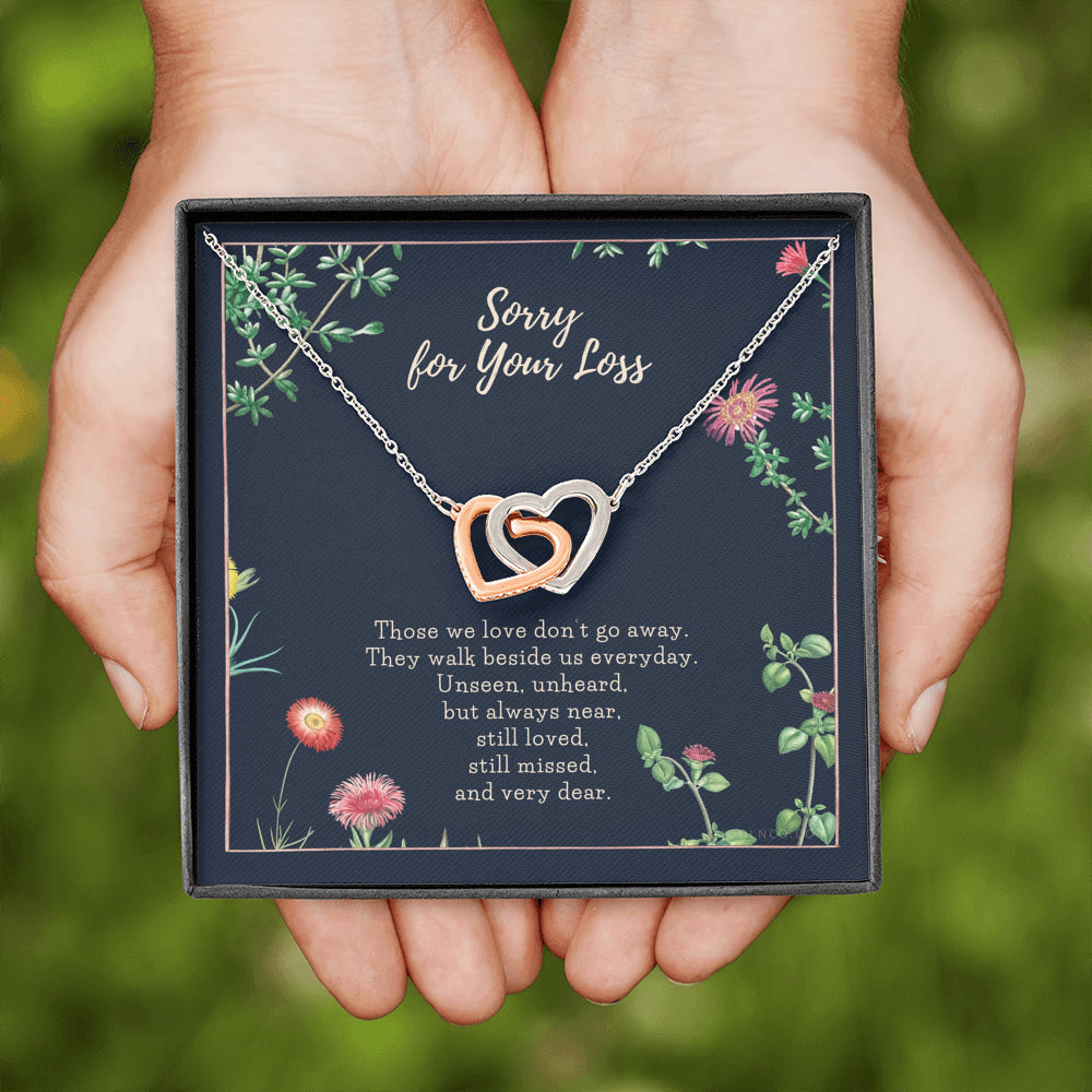 Loss of Loved one necklace, Loss of mother gift, Loss of father gift, Sorry for your loss, Sympathy gift, Sterling Silver, Pet loss gift