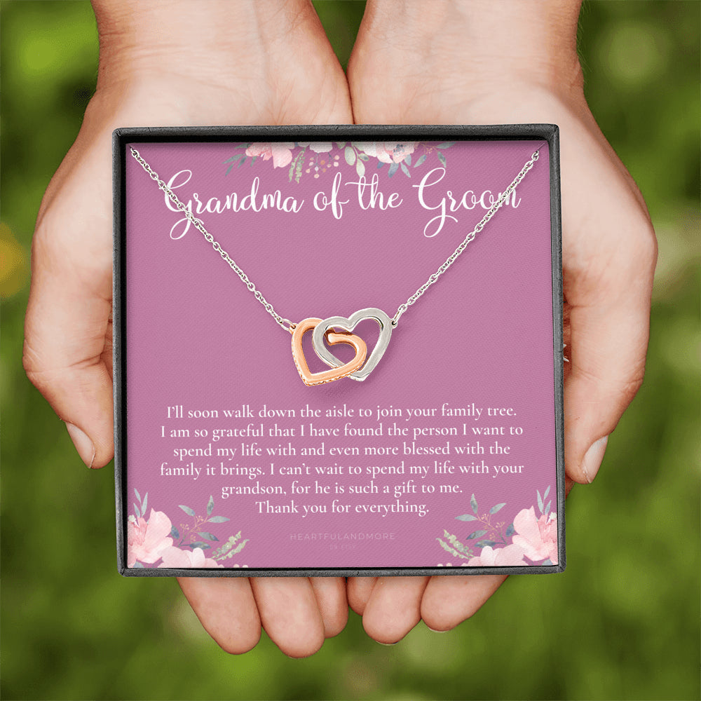 Grandmother of the Groom Gift Necklace, Grandma Wedding Gift, Nana, Bridal Shower, Rehearsal Dinner, Thank You Gift