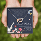 Soul Sister Necklace | Unbiological Sister Jewelry | Badass Sister Necklace | Friendship Heart necklace | Birthday | Graduation | Anniversary