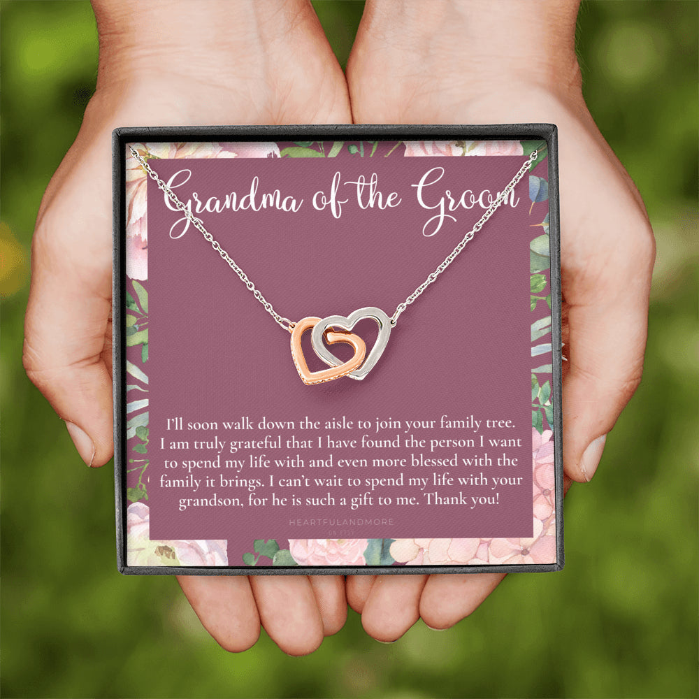 Grandmother of the Groom Gift Necklace, Grandma Wedding Gift, Nana, Bridal Shower, Rehearsal Dinner, Thank You Gift