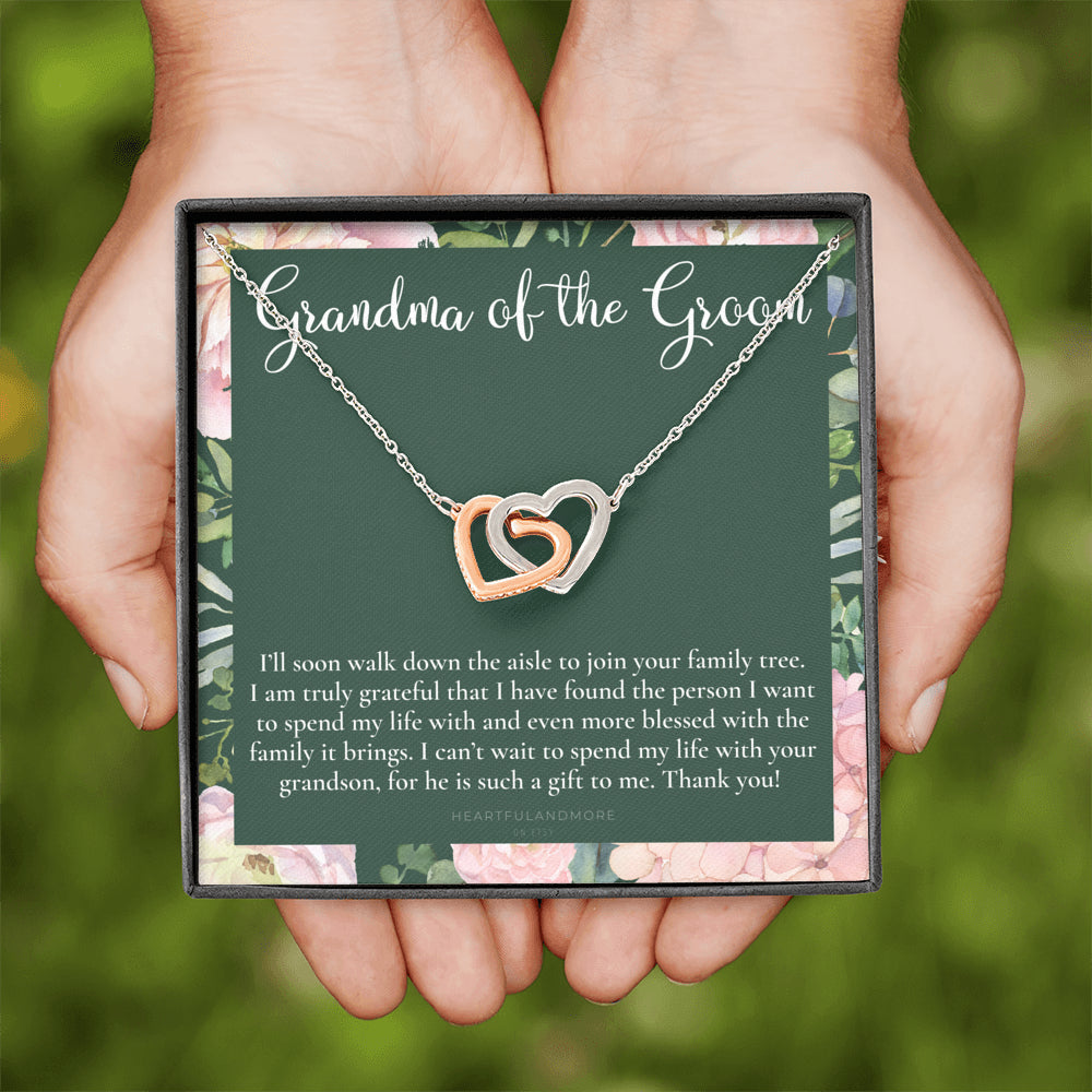 Grandmother of the Groom Gift Necklace, Grandma Wedding Gift, Nana, Bridal Shower, Rehearsal Dinner, Thank You Gift