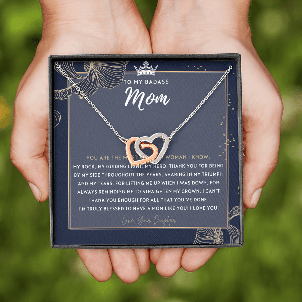 Badass Mom Gift | To My Badass Mom Necklace | Mother’s Day Gift | Daughter to Mom Gift | Gift from Daughter to Mom on Wedding Day | Mom gift