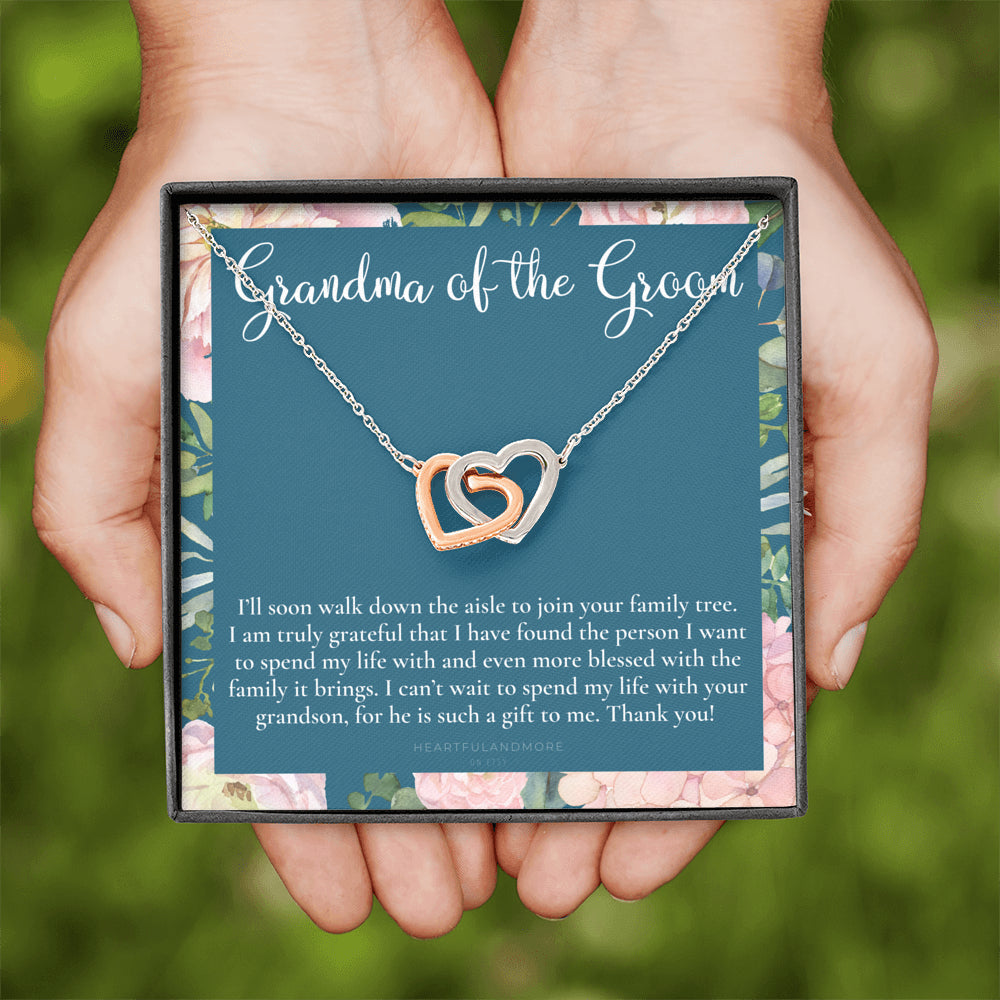 Grandmother of the Groom Gift Necklace, Grandma Wedding Gift, Nana, Bridal Shower, Rehearsal Dinner, Thank You Gift