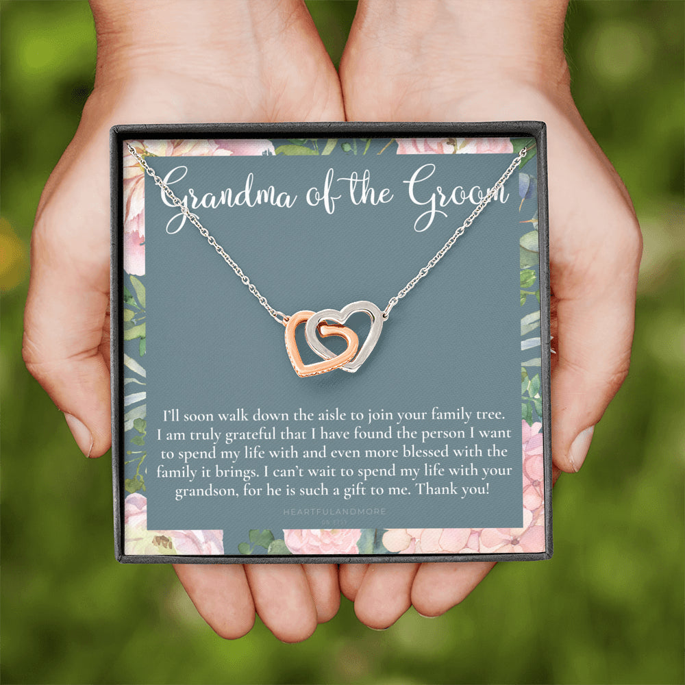 Grandmother of the Groom Gift Necklace, Grandma Wedding Gift, Nana, Bridal Shower, Rehearsal Dinner, Thank You Gift