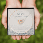 Interlocking Necklace, To My Niece, Live Your Dreams Necklace, Gift for Niece from Aunt, Niece Birthday, Graduation