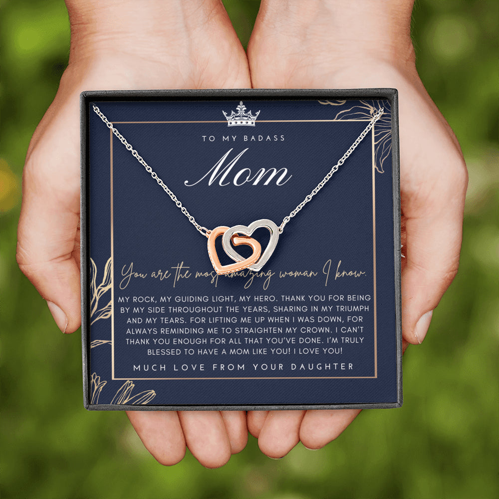 Badass Mom Gift | To My Badass Mom Necklace | Mother’s Day Gift | Daughter to Mom Gift | Gift from Daughter to Mom on Wedding Day | Mom gift