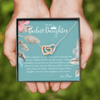 Daughter Gift from Mom, Heart Necklace Daughter Gift, Interlocking Necklace to Daughter, Daughter Graduation, Birthday Gift, Necklace