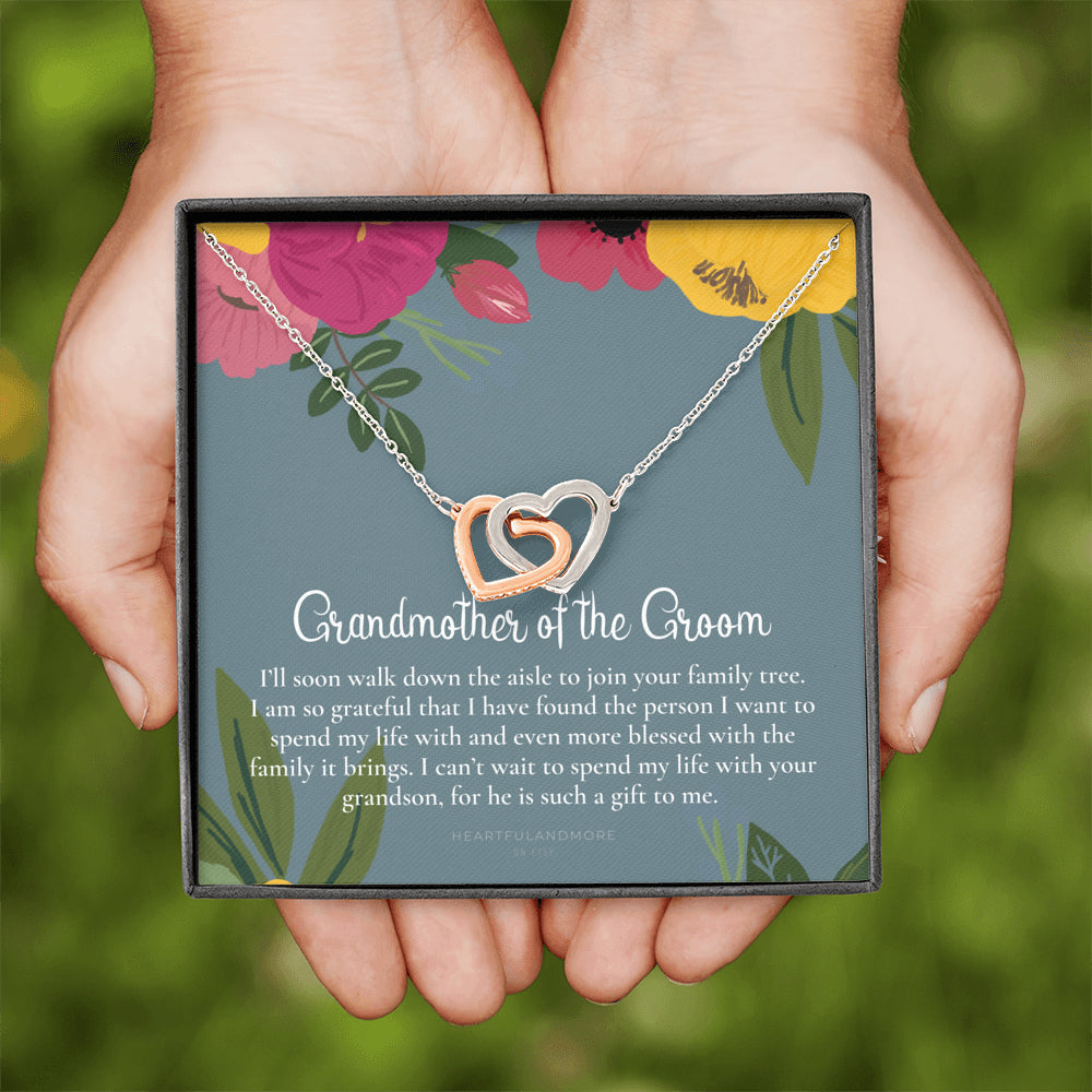 Grandmother of the Groom Gift Necklace, Grandma Wedding Gift, Nana, Bridal Shower, Rehearsal Dinner, Thank You Gift