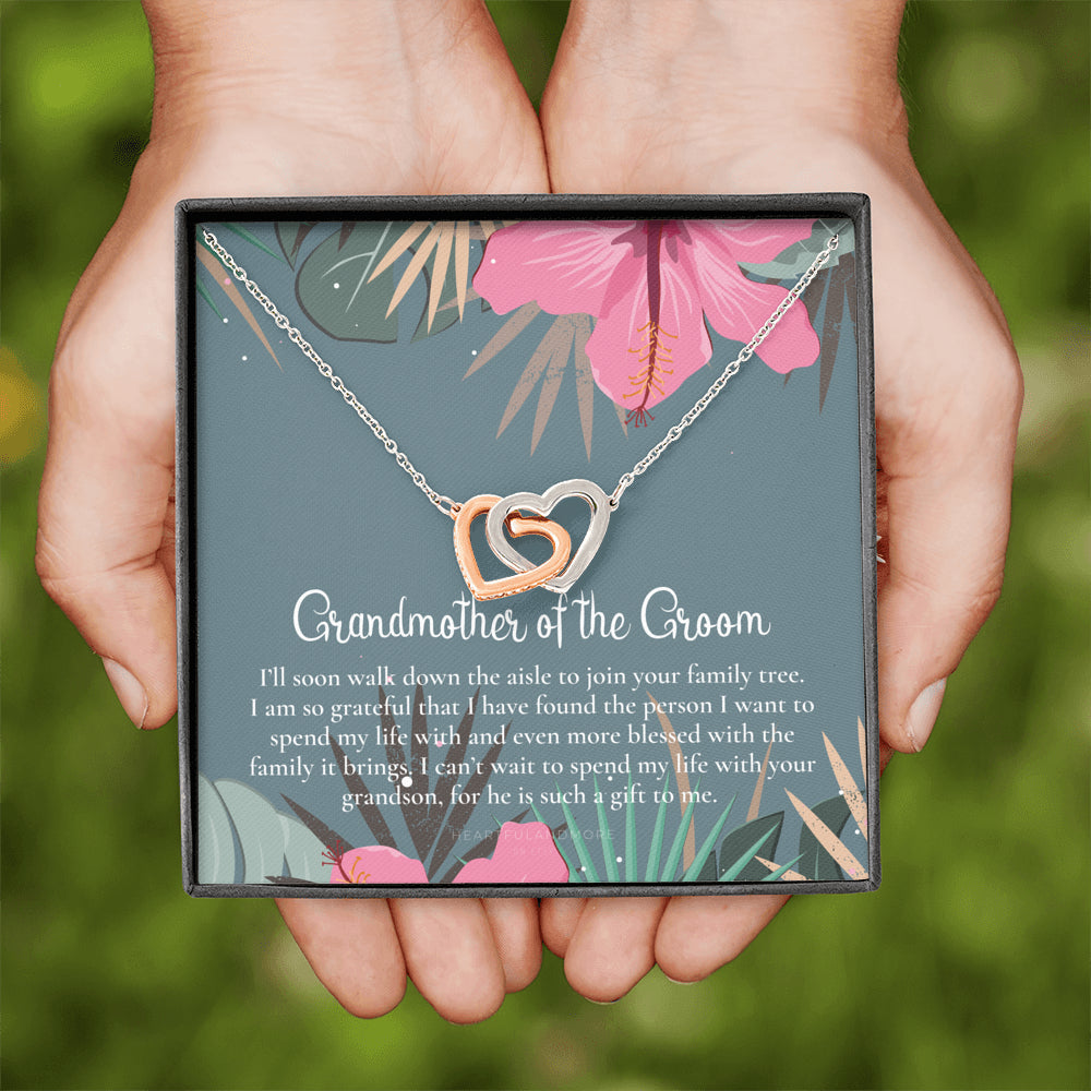 Grandmother of the Groom Gift Necklace, Grandma Wedding Gift, Nana, Bridal Shower, Rehearsal Dinner, Thank You Gift