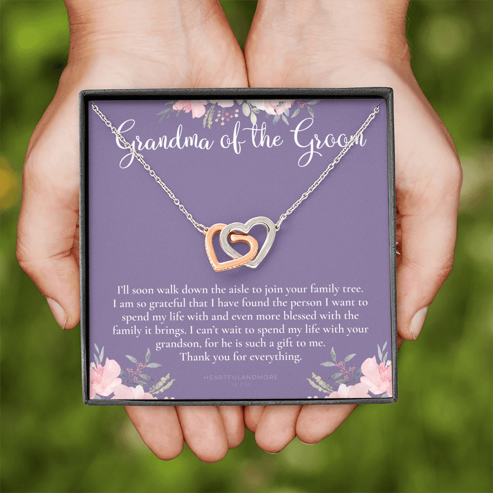 Grandmother of the Groom Gift Necklace, Grandma Wedding Gift, Nana, Bridal Shower, Rehearsal Dinner, Thank You Gift