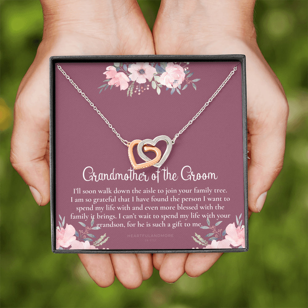 Grandmother of the Groom Gift Necklace, Grandma Wedding Gift, Nana, Bridal Shower, Rehearsal Dinner, Thank You Gift