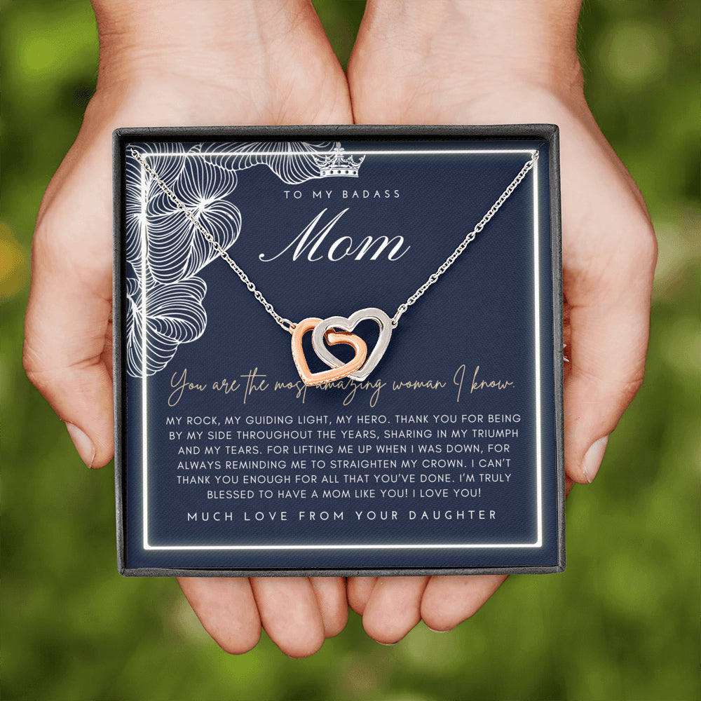 Badass Mom Gift | To My Badass Mom Necklace | Mother’s Day Gift | Daughter to Mom Gift | Gift from Daughter to Mom on Wedding Day | Mom gift