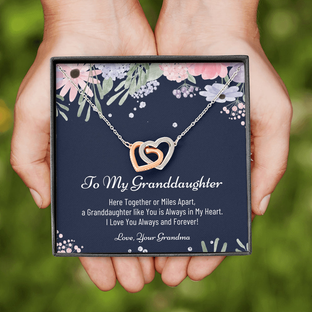 To My Granddaughter, Granddaughter Necklace For Christmas, Christmas Gift for Granddaughter