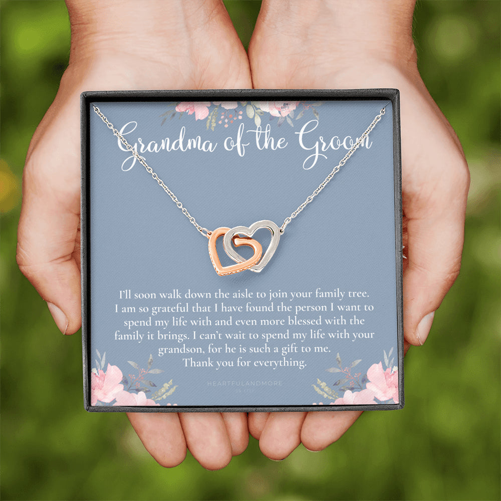 Grandmother of the Groom Gift Necklace, Grandma Wedding Gift, Nana, Bridal Shower, Rehearsal Dinner, Thank You Gift