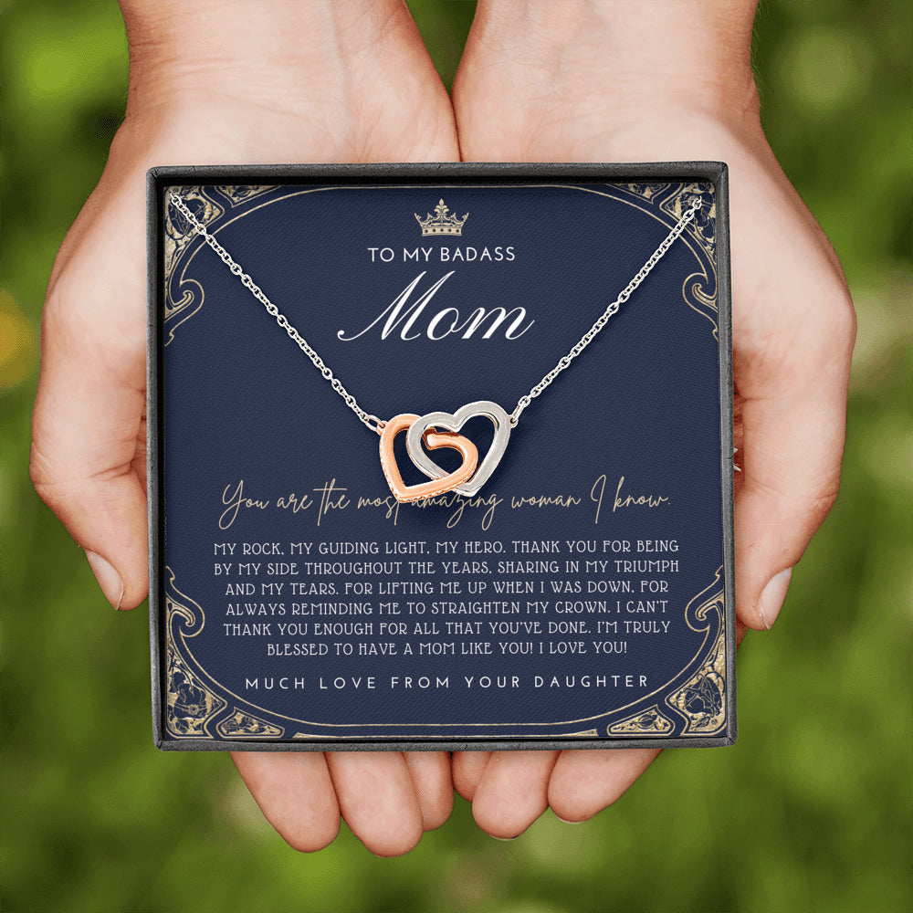 Badass Mom Gift | To My Badass Mom Necklace | Mother’s Day Gift | Daughter to Mom Gift | Gift from Daughter to Mom on Wedding Day | Mom gift