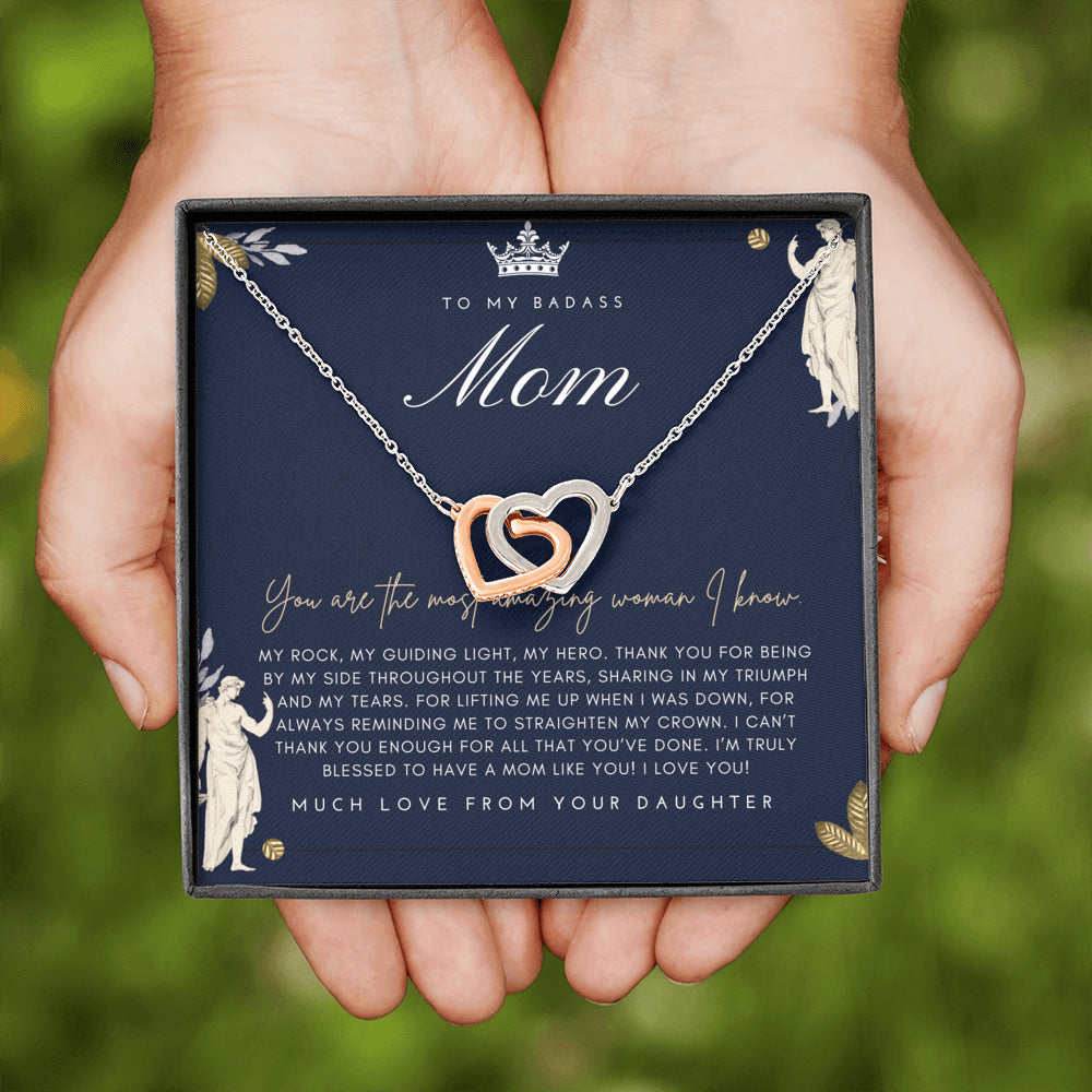 Badass Mom Gift | To My Badass Mom Necklace | Mother’s Day Gift | Daughter to Mom Gift | Gift from Daughter to Mom on Wedding Day | Mom gift
