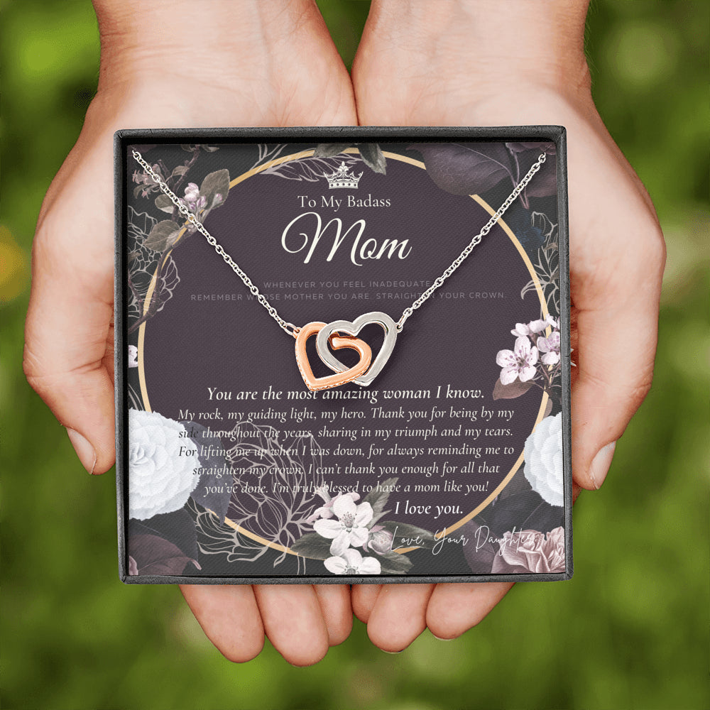 Badass Mom Gift | To My Badass Mom Necklace | Mother’s Day Gift | Daughter to Mom Gift | Gift from Daughter to Mom on Wedding Day | Mom gift