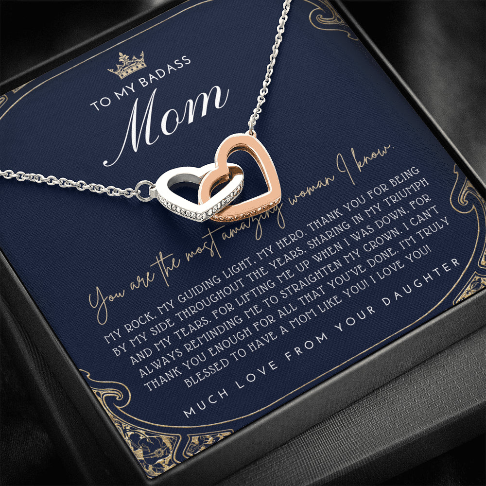 Badass Mom Gift | To My Badass Mom Necklace | Mother’s Day Gift | Daughter to Mom Gift | Gift from Daughter to Mom on Wedding Day | Mom gift