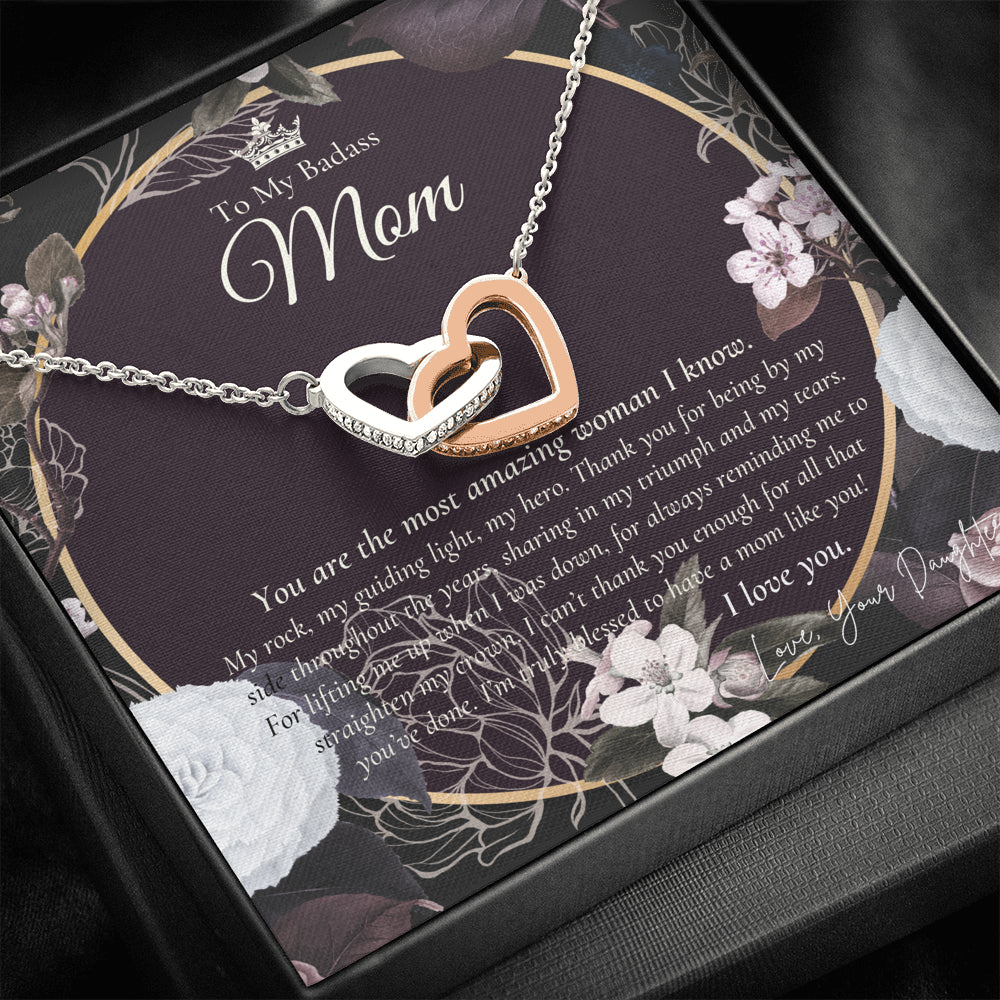 Badass Mom Gift | To My Badass Mom Necklace | Mother’s Day Gift | Daughter to Mom Gift | Gift from Daughter to Mom on Wedding Day | Mom gift