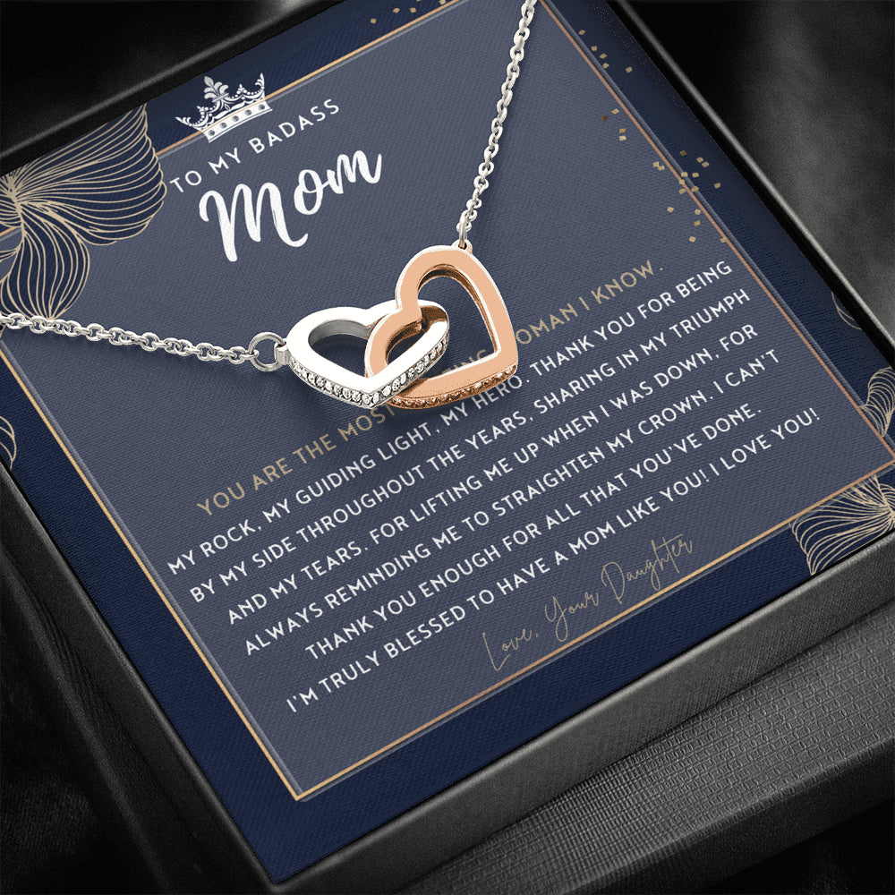 Badass Mom Gift | To My Badass Mom Necklace | Mother’s Day Gift | Daughter to Mom Gift | Gift from Daughter to Mom on Wedding Day | Mom gift