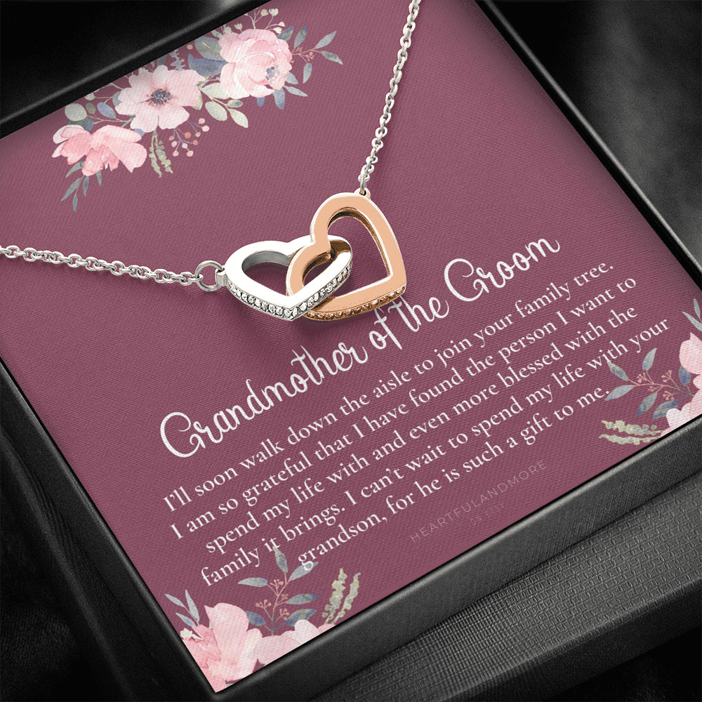 Grandmother of the Groom Gift Necklace, Grandma Wedding Gift, Nana, Bridal Shower, Rehearsal Dinner, Thank You Gift