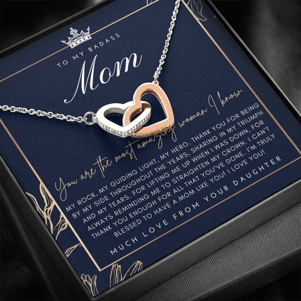 Badass Mom Gift | To My Badass Mom Necklace | Mother’s Day Gift | Daughter to Mom Gift | Gift from Daughter to Mom on Wedding Day | Mom gift