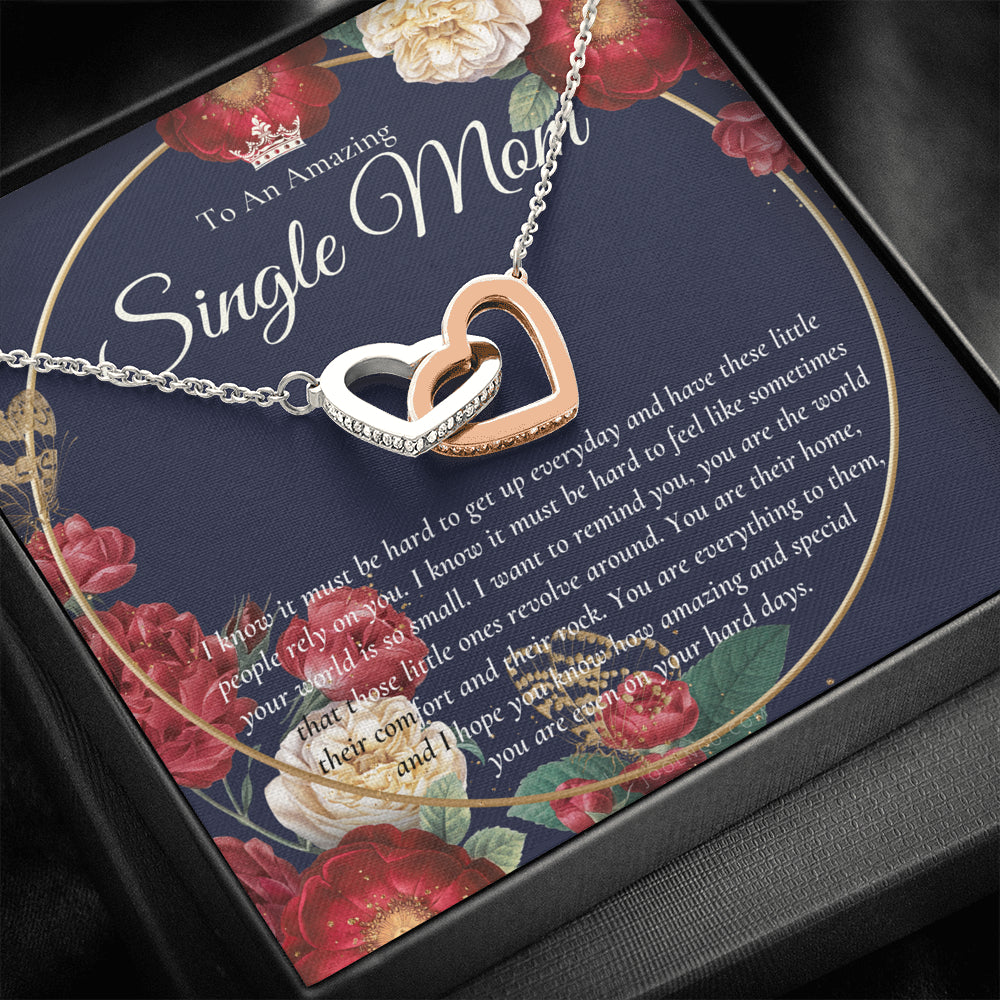 Interlocking Necklace, Single Mom Gift, Mothers Day Gift, Present for Single mother, Super mom Necklace, Gift for Single Mother, Jewelry for Mom