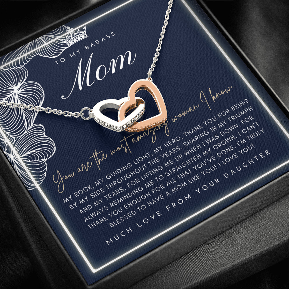 Badass Mom Gift | To My Badass Mom Necklace | Mother’s Day Gift | Daughter to Mom Gift | Gift from Daughter to Mom on Wedding Day | Mom gift