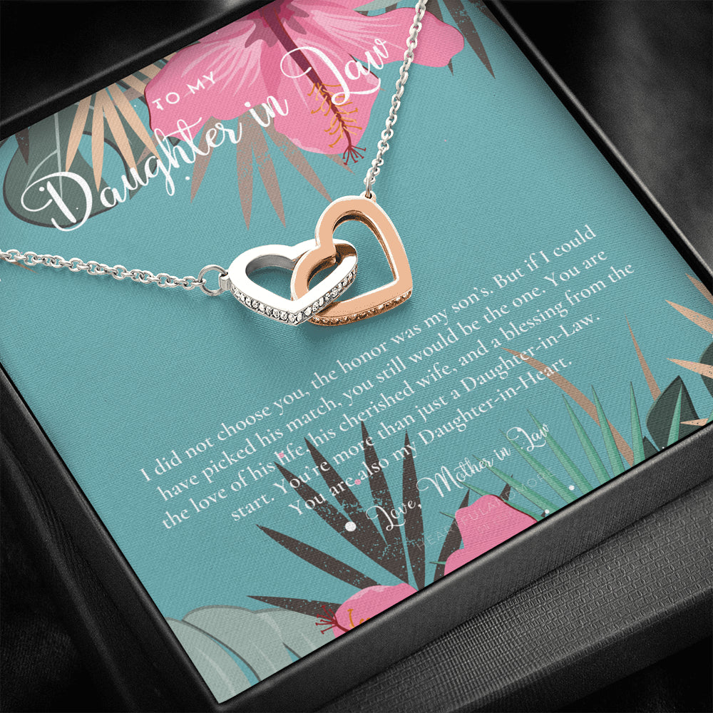 Daughter-In-Law Gift Necklace, Wedding Gift, Jewelry From Mother-In Law, Gift for Bride, Daughter-In-Heart