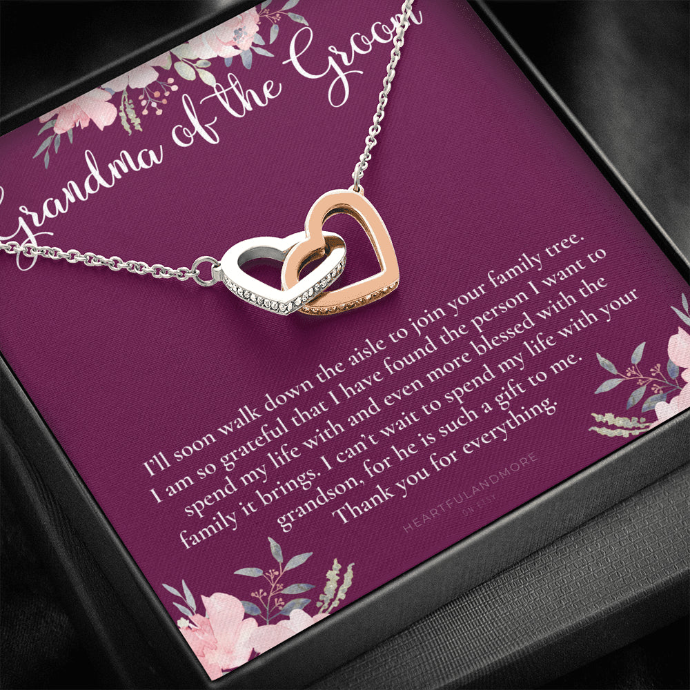 Grandmother of the Groom Gift Necklace, Grandma Wedding Gift, Nana, Bridal Shower, Rehearsal Dinner, Thank You Gift