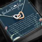 Daughter Gift from Mom, Heart Necklace Daughter Gift, Interlocking Necklace to Daughter, Daughter Graduation, Birthday Gift, Necklace
