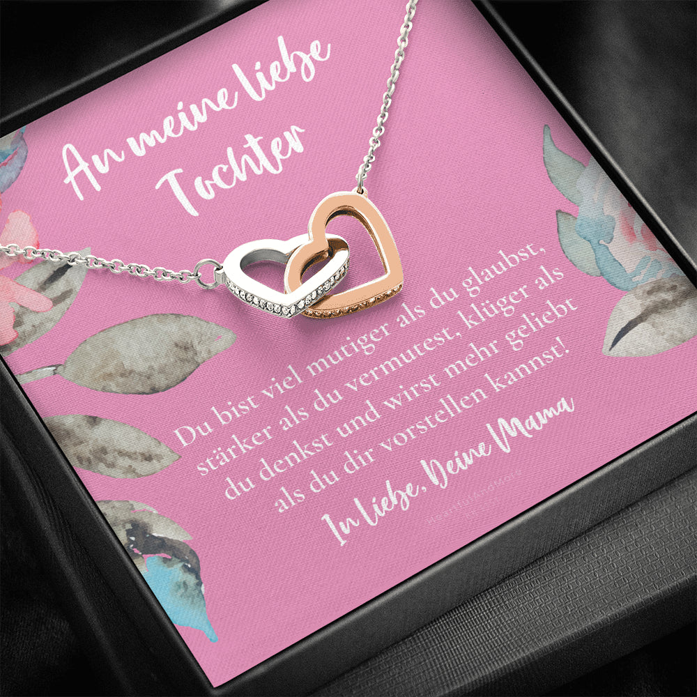 Halskette für Tochter, Geburtstagsgeschenk für Tochter, Goldene Herzen Kette für Tochter, Silberkette, Konfirmation Geschenk, für Tochter