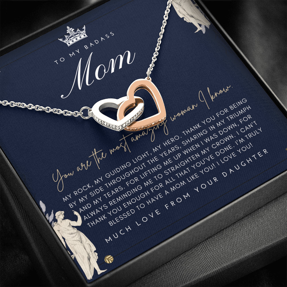 Badass Mom Gift | To My Badass Mom Necklace | Mother’s Day Gift | Daughter to Mom Gift | Gift from Daughter to Mom on Wedding Day | Mom gift