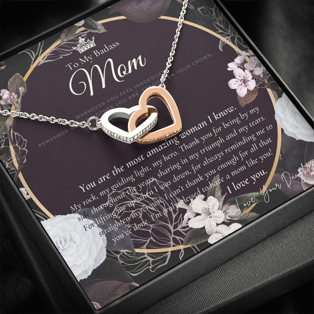Badass Mom Gift | To My Badass Mom Necklace | Mother’s Day Gift | Daughter to Mom Gift | Gift from Daughter to Mom on Wedding Day | Mom gift