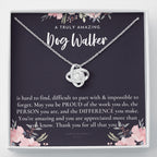 Gift For Female Dog Walker, Dog Walker Retirement Gift, Dog Walker Appreciation Gift, Birthday, Love Knot Necklace