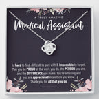 Gift For Female Medical Assistant, Medical Assistant Gift, Medical Assistant Appreciation Gift, Birthday, Love Knot Necklace