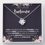 Gift For Female Bartender, Bartender Gift, Bartender Appreciation Gift, Birthday, Love Knot Necklace
